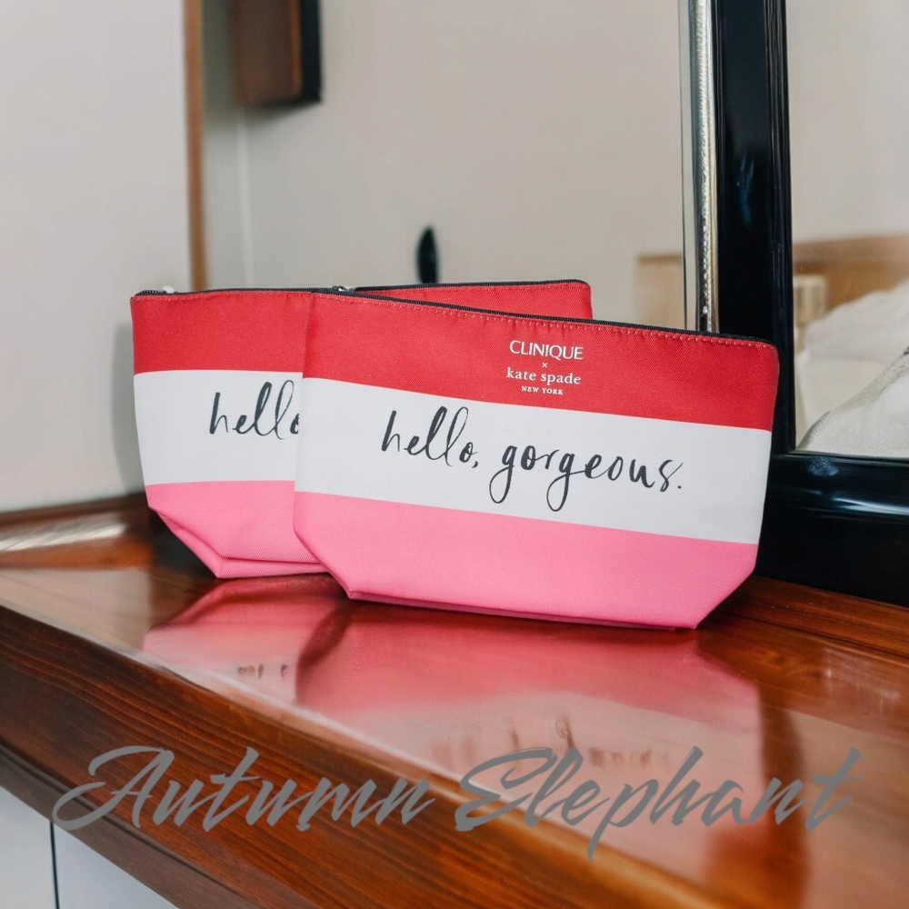 NWOT Kate Spade Clinique Makeup Bags-Set of 2